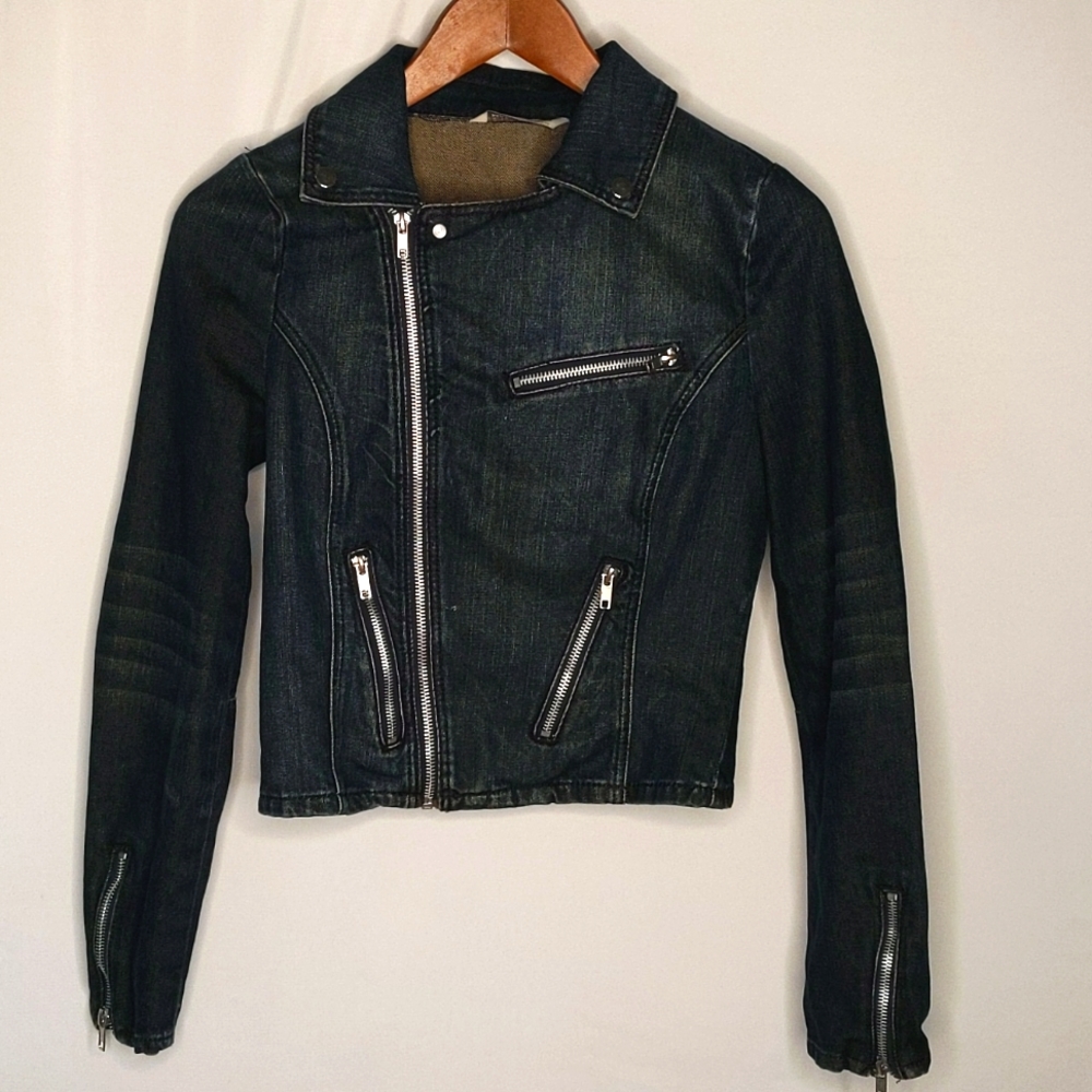 MANGO JEANS Moto Denim Jacket - Picture 5 of 13